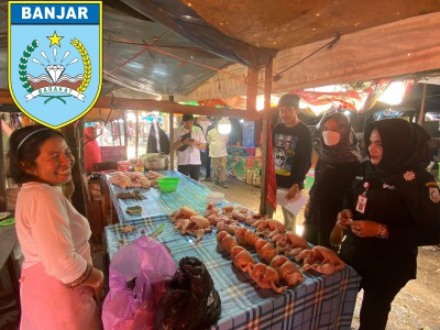 Tim Satgas dan TPID Banjar Pantau Kebutuhan Pokok di Pasar Gambut