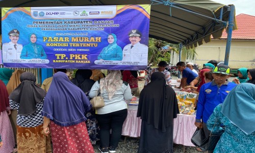 Tekan Laju Inflasi Daerah, PT BBP dan PT MAS Dukung Pasar Murah Pemkab Banjar